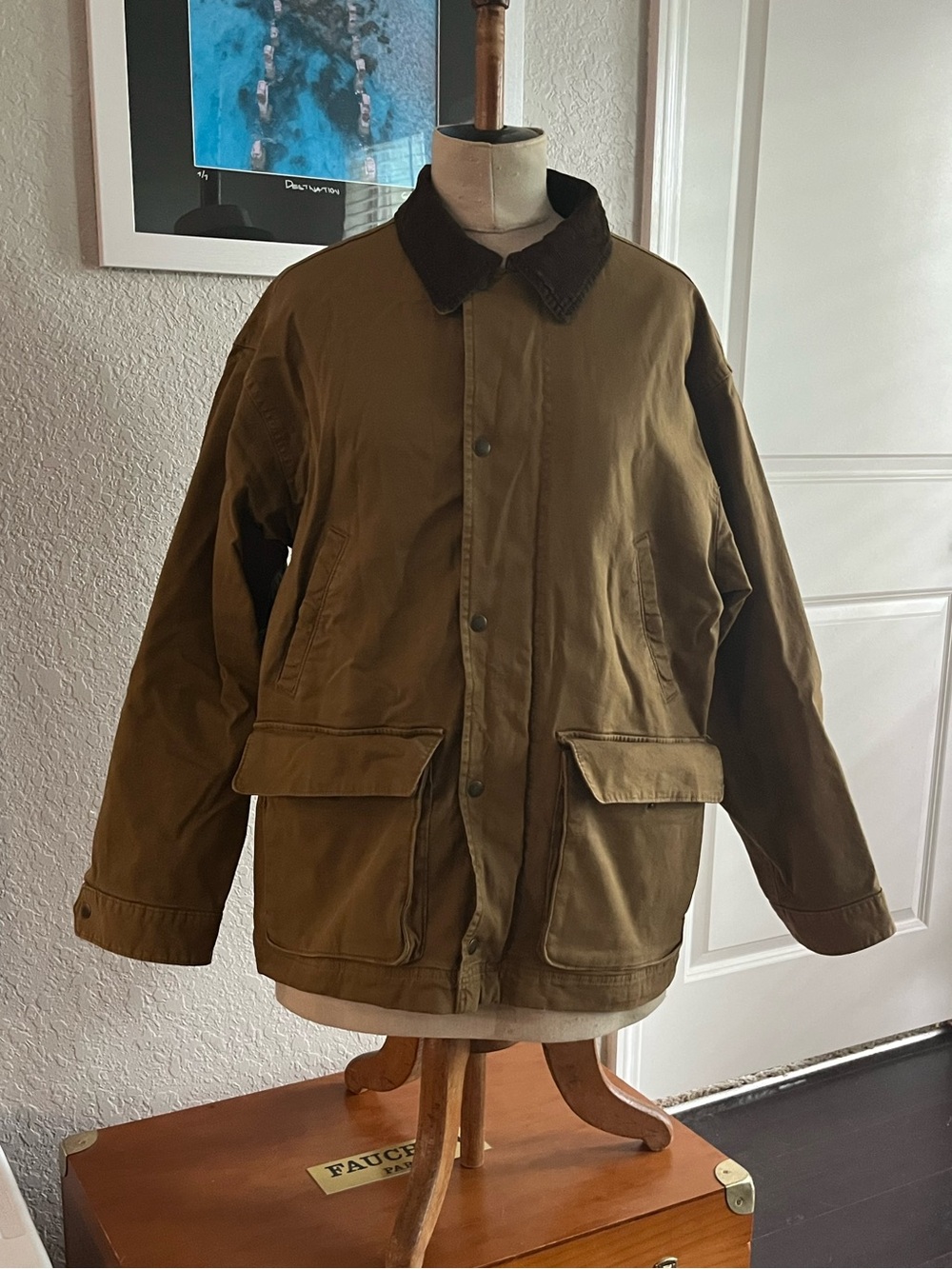 Men's Brown Field Jacket with Corduroy Collar American Eagle men’s medium NWOT
